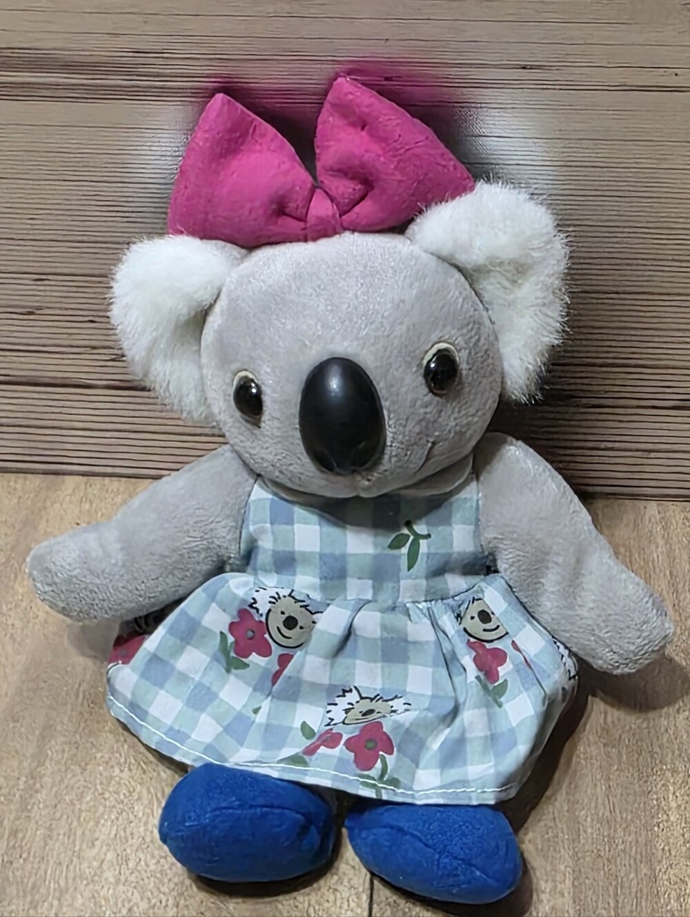Windmill Toys Sidney Australia Plush Koala Toy with Pink Bow and Blue Outfit